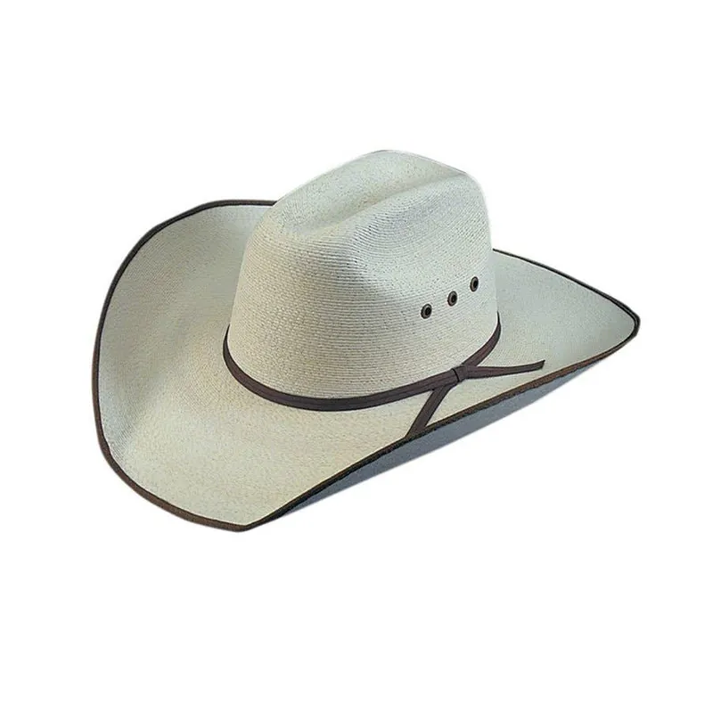 Atwood Thoroughbred Hereford Palm Leaf Cowboy Hat w/ Rim Border