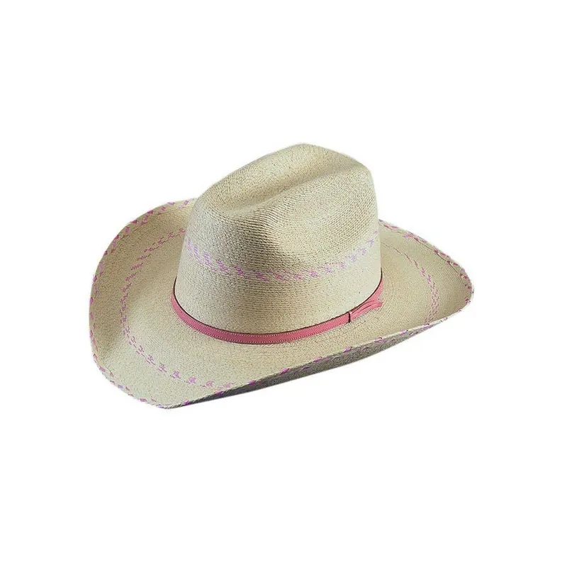 Atwood Kid‘s Pink Pinto Palm Leaf Cowboy Hat