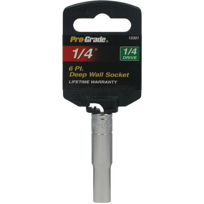 Pro-Grade 1/4"" Drive 6 Pt. Deep Socket