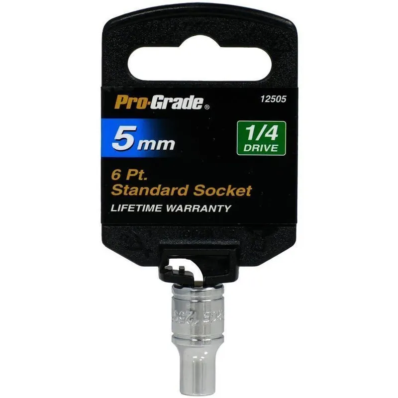 Pro-Grade 1/4" Drive 6 Pt. Metric Socket