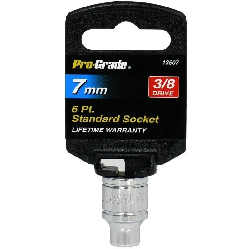 Pro-Grade 3/8"" Drive 6 Pt. Socket - Metric