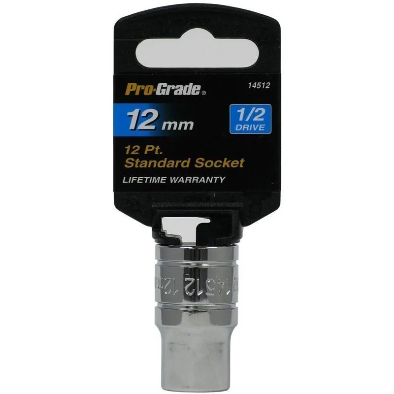 Pro-Grade 1/2"" Drive 12 Pt. Socket - Metric