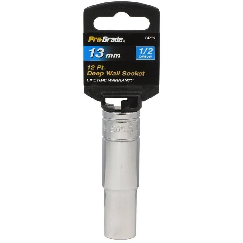 Pro-Grade 1/2"" Drive 12 Pt. Deep Metric Socket