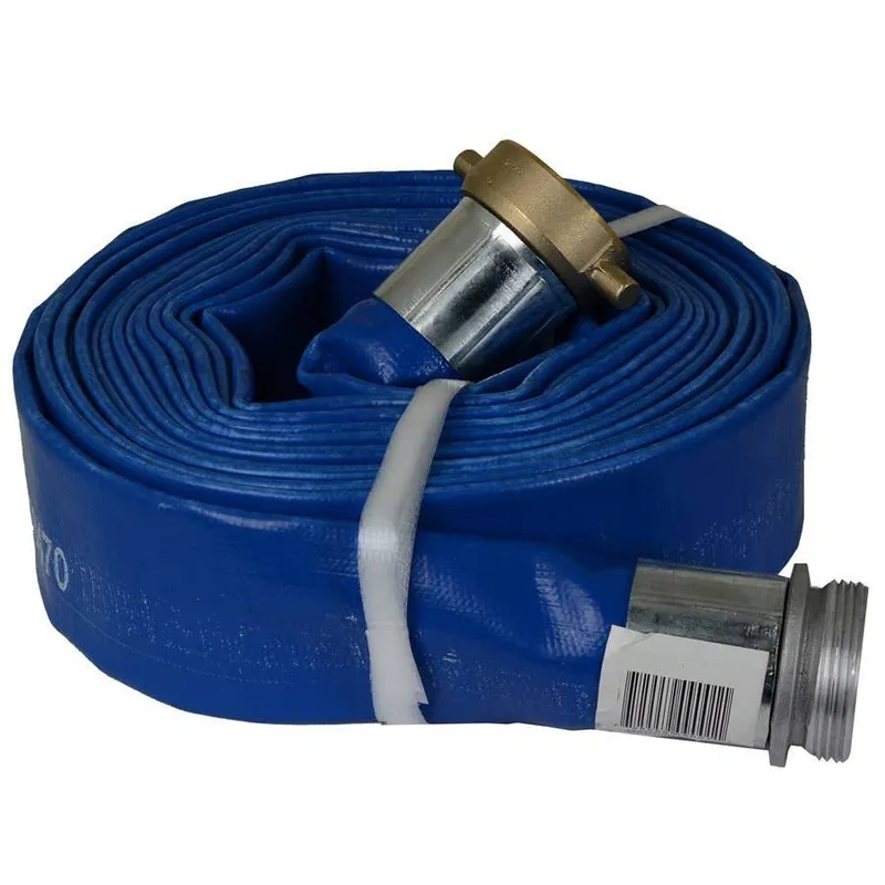 Apache Standard PVC Layflat Discharge Hose - Aluminum Fittings