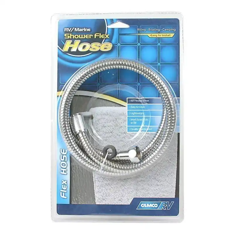 Camco Shower Head Hose - Chrome - 60""