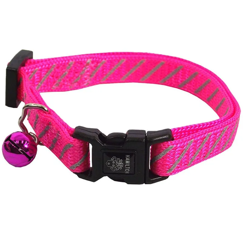Hamilton Nylon Adjustable Reflective Cat Collar - 3/8""