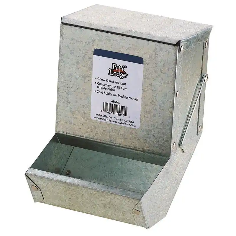 Pet Lodge‘s Metal Sold Bottom Small Animal Feeder - 5 Inches