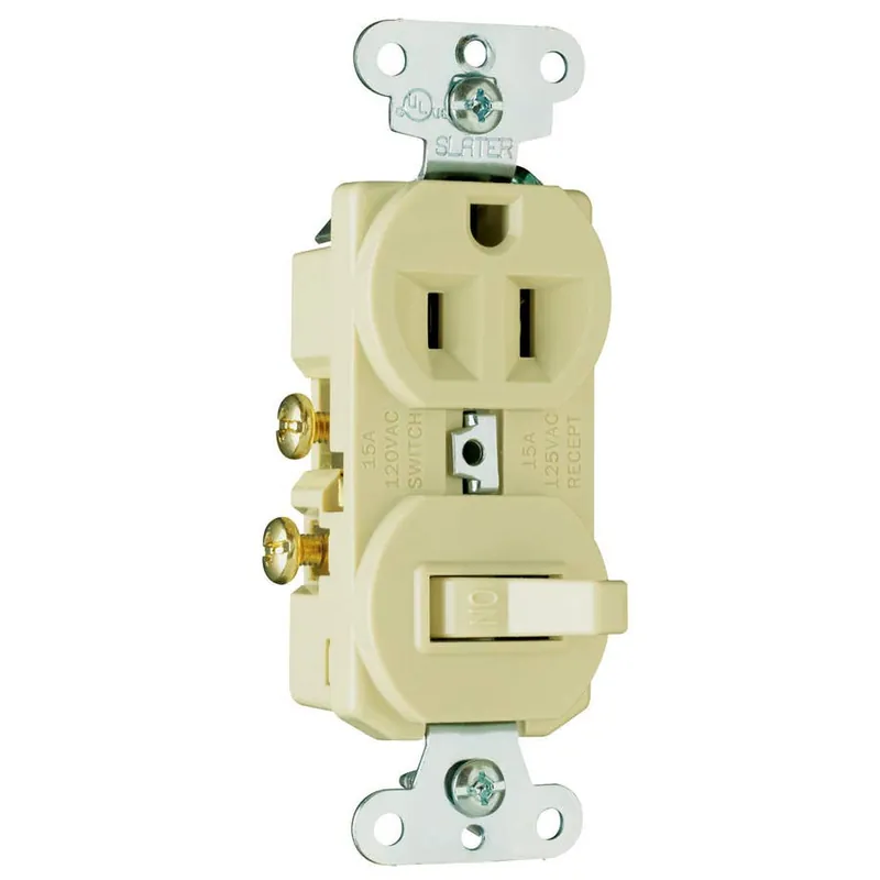 Pass & Seymour Combination Single Pole Switch and Single Receptacle Outlet