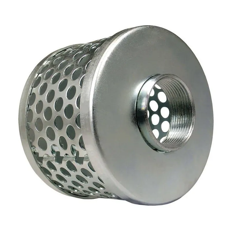 Green Leaf Round Hole Steel Strainer