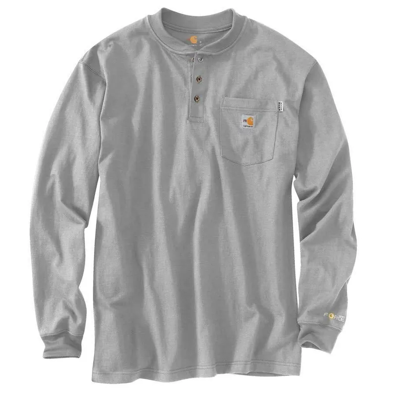 Carhartt Men‘s Flame-Resistant Carhartt Force® Cotton Long-Sleeve Henley