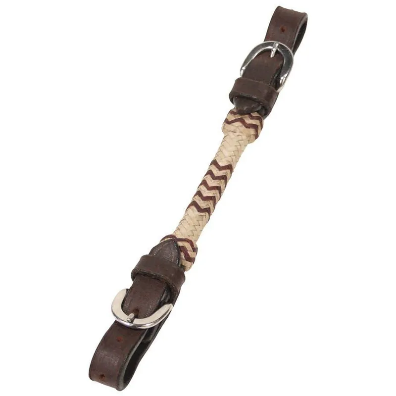 Buffalo Leather Curb strap with Tan Weave North 40 Outfitters