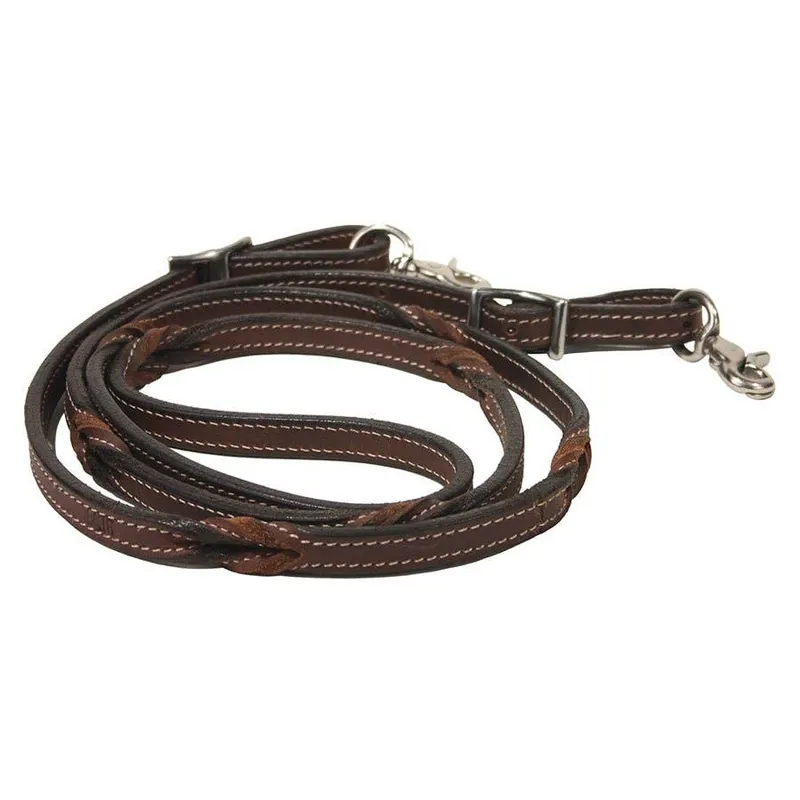 Buffalo Leather of the Rockies Roping Reins with Blood Knots