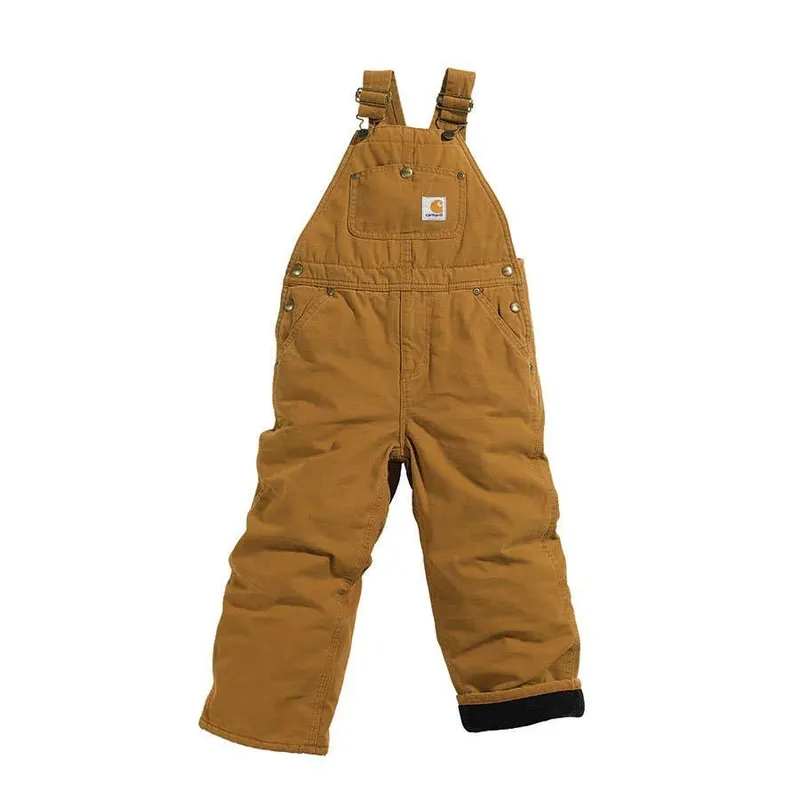 Carhartt Boy‘s Child Washed Duck Lined Bib Overalls