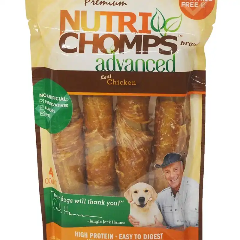 Nutri Chomps Advanced Real Chicken Spiral Tube Wrapped Twist