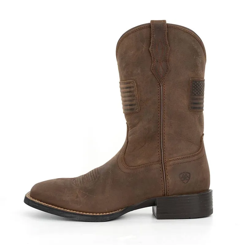 Ariat Men‘s Sport Patriot II Western Boots - Distressed Tan