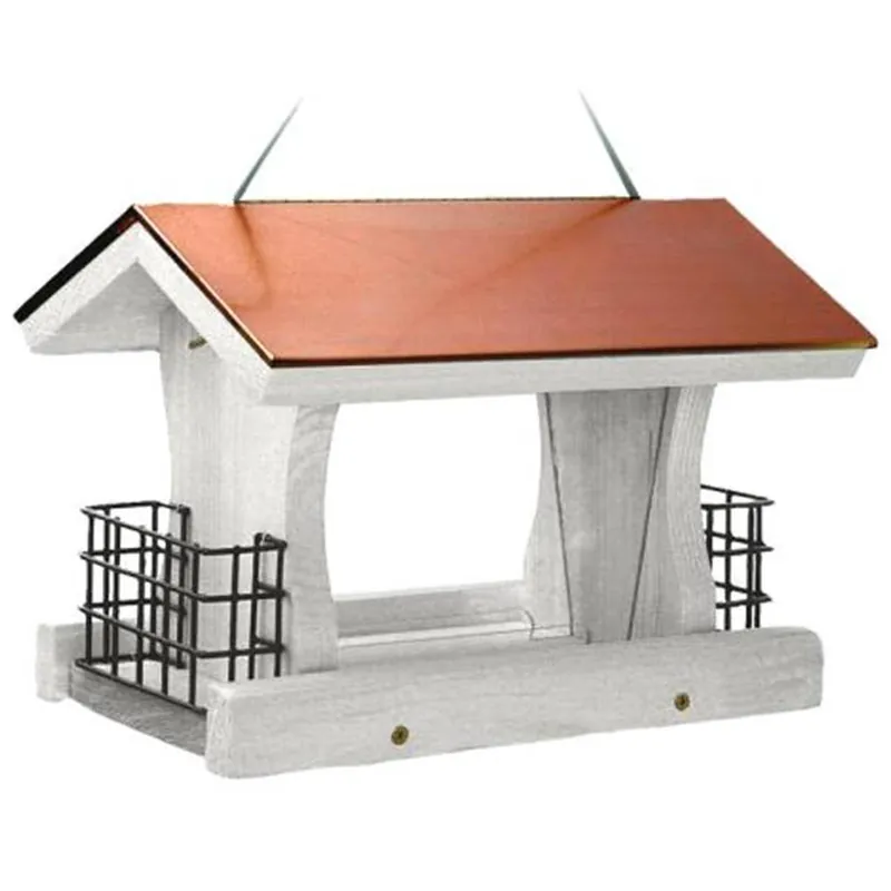 Woodlink Nantucket White Coppertop Ranch Dual Feeder