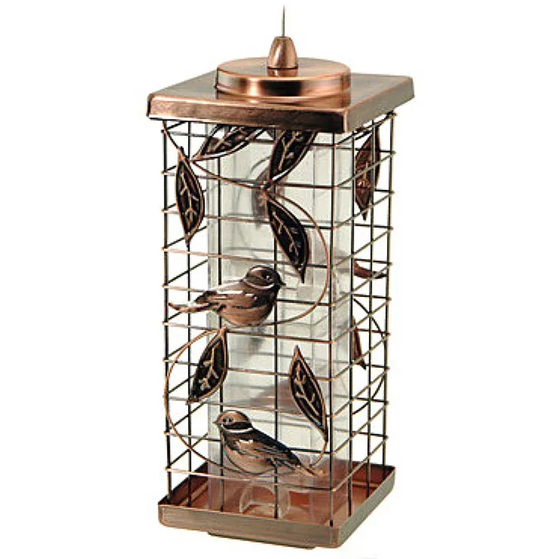 Woodlink Squirrel-Resistant Caged Tube with Leaf Feeder