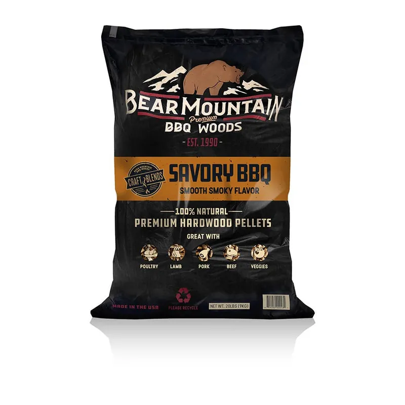 Bear Mountain All Natural Hardwood Savory BBQ Craft Blend Smoker Pellets 20 lbs